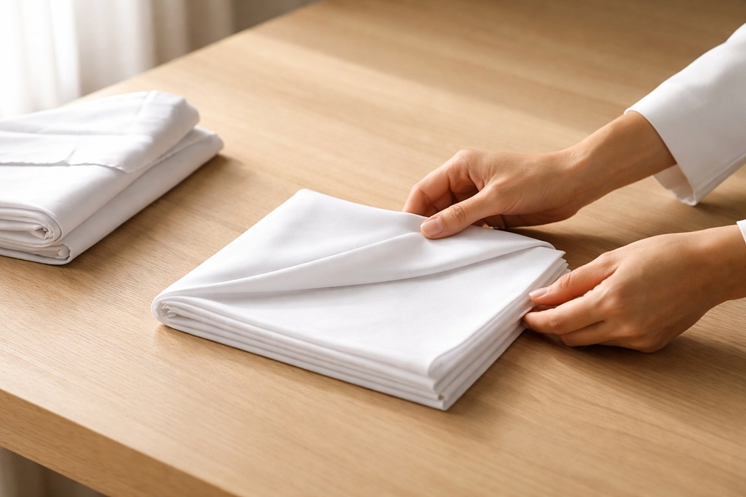 folding a traditional ghutra with care